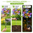 thumbnail image 6 of Rirool Solar Butterfly Garden Stake Lights Outdoor, 2 Pack 17 Butterfly Multicolor LED Solar Lights Waterproof Decorative Yard Lights for Lawn Patio Pathway Garden Gifts for Women, 6 of 8