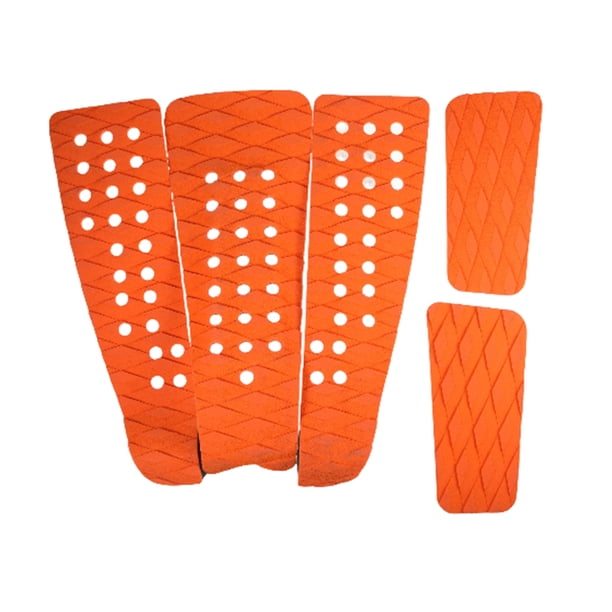 Sonducket Almohadilla de surf de 5 uds., tabla de surf EVA, agarre de cubierta de tracción, antideslizante, hueco, resistente a la corrosión, Deportes acuáticos Naranja