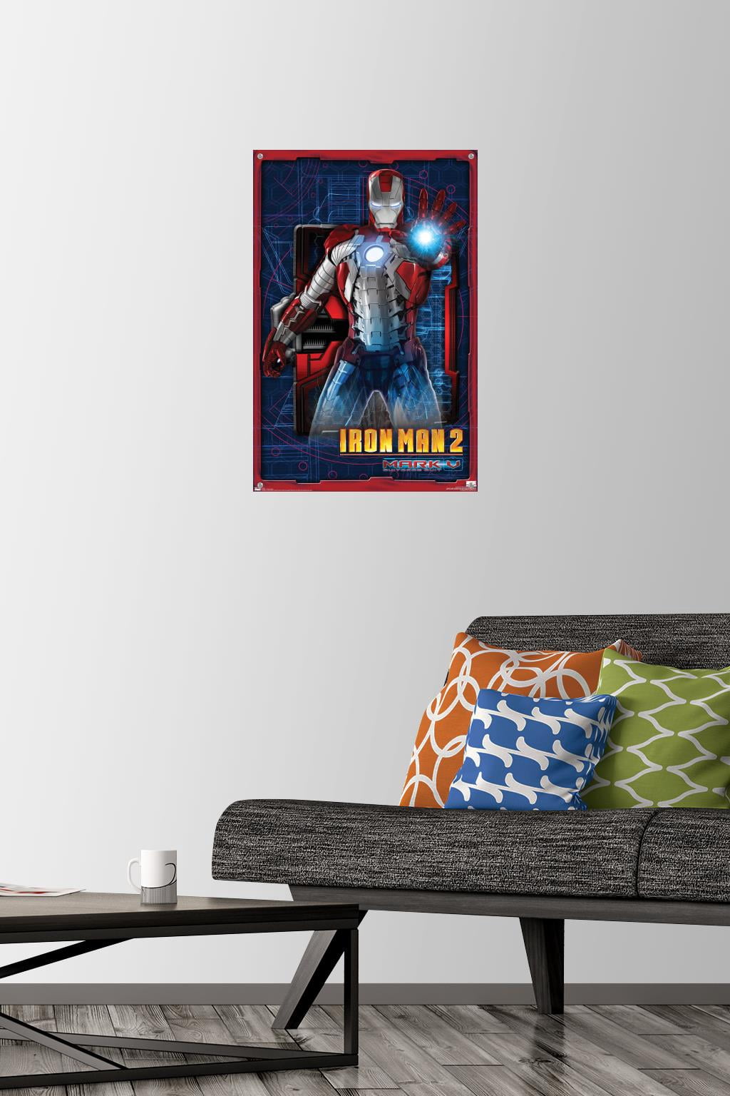 Marvel Cinematic Universe - Iron Man 2 - Briefcase Armor Wall Poster with Push Pins, 14.725" x 22.375"
