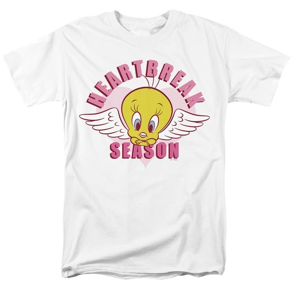 Looney Tunes Tweety Heartbreak Valentine Unisex Adult T Shirt, White, 3X-Large