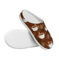 thumbnail image 3 of Daiia Cute Sloths Bear Relaxing In Coffee Cup Print Women’s Fuzzy Slippers Memory Foam Lightweight House Shoes Cozy Loafer Flannel House Shoes-35/36, 3 of 7