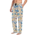 thumbnail image 2 of FORMRS Mens Pajama Pants with Pockets Soft Cotton Sleepwear Lounge Bottoms, Sizes S-2XL, Blue Dice Pattern, 2 of 7