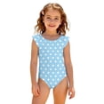 thumbnail image 3 of Abcomgle Baby Girl Swimsuit Polka Dot One Piece Little Girls Swimsuit Ruffled Stretchy Girls Swimwear, 3 of 7