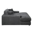 thumbnail image 4 of ACME Hilde Contemporary Velvet Upholstered Chaise with 2 Pillows in Gray, 4 of 6