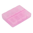 thumbnail image 1 of Unique Bargains Pill Tablet Medicine 8 Slots Dispenser Organizer Storage Case Box Clear Pink, 1 of 3