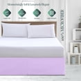 thumbnail image 5 of CCNY 10" Inch Drop Pleated Bed Skirt King Size 100% Microfiber Made Lilac with Split Corners, 5 of 7