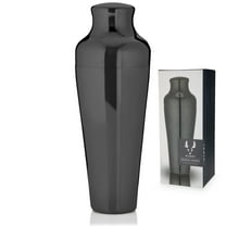 Viski Gunmetal Parisian Cocktail Shaker, Drink Shaker, Home Bar Gifts, 25oz