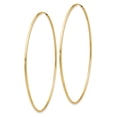 thumbnail image 2 of 14k Yellow Gold Endless Tube Hoop Earrings Round, 2 of 7