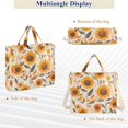 thumbnail image 6 of FORMRS Womens Corduroy Tote Bag Crossbody Shoulder Handbag with Pocket, Watercolor Sunflowers and Leaves, 6 of 7