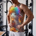 thumbnail image 5 of KLL Rainbow Lamb Breakfast Print Men's Muscle Gym Workout Stringer Tank Tops Bodybuilding Fitness T-Shirts Tank Tops Men-3X-Large, 5 of 7