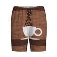 thumbnail image 4 of Wukai Coffee Cafe Cup Men’s Short Pajama Pants With Pockets Soft Sleep Pj Shorts for Men-Medium, 4 of 6