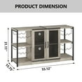 thumbnail image 5 of Wine Bar Cabinet, Liquor Wine Cabinet with Wine Rack and Glass Holder, Coffee Bar Cabinet with Storage Rack for Dining Room, Living Room, Kitchen, 5 of 8
