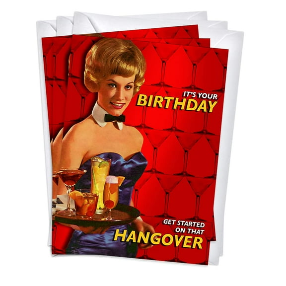 Cocktail Funny Mens Birthday Humor Greeting Cards | 1 Pack Single (5x7)