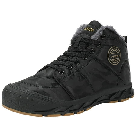 

Men New Large Size Plush Thermal Non Camo Snow Boots Outdoor Adventure Camping Mountaineering Boots