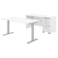 thumbnail image 2 of Bush Business Furniture Studio C 60W x 30D Height Adjustable Standing Desk, Credenza and Mobile File Cabinet, 2 of 7