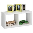 thumbnail image 2 of Honey Can Do White Double Cube Wall Shelf, 2 of 4