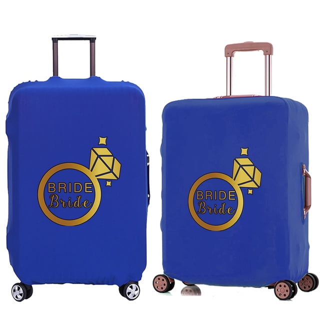 Luggage Cover Travel Suitcase Protective Cover for Trunk Case 18 '' -28 '' Foldable Light Elastic Suitcase Cover Bride Pattern 8Bride016 M