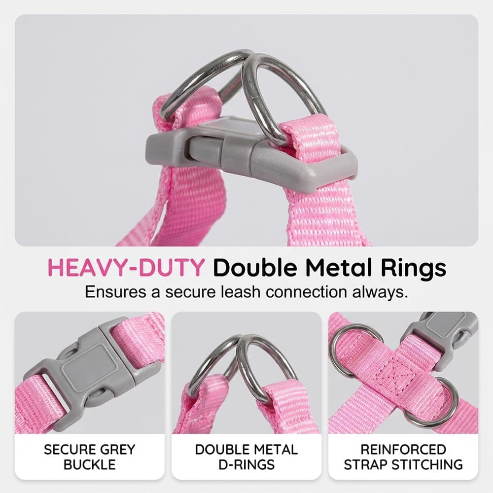 Escape Proof Cat Harness Leash Set Adjustable Reflective for Cats Rabbits Small Dogs
