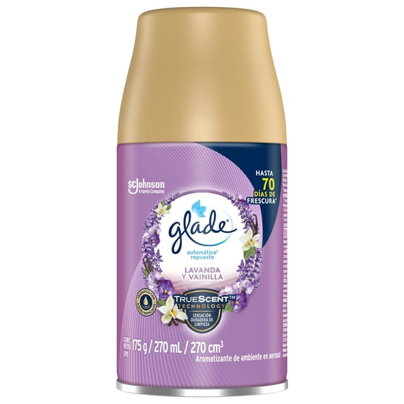 Aromatizante Automático en Aerosol Glade Lavanda y Vainilla Repuesto de 175 g