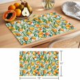 thumbnail image 6 of Summer Orange Placemats Set of 12 Farmhouse Tropical Fruit Botanical Place Mats Indoor Wipeable Table Mats Washable Cloth Dining Table Placemats for Kitchen Holiday Party Home Decor 13x19 Inch, 6 of 9
