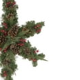 thumbnail image 4 of Northlight Pre-Lit Battery Operated Mixed Pine and Berries Christmas Snowflake Wreath - 32" - Warm, 4 of 4