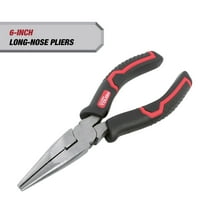 Hyper Tough 6-Inch Long Nose Plier with Ergonomic Comfort Grips