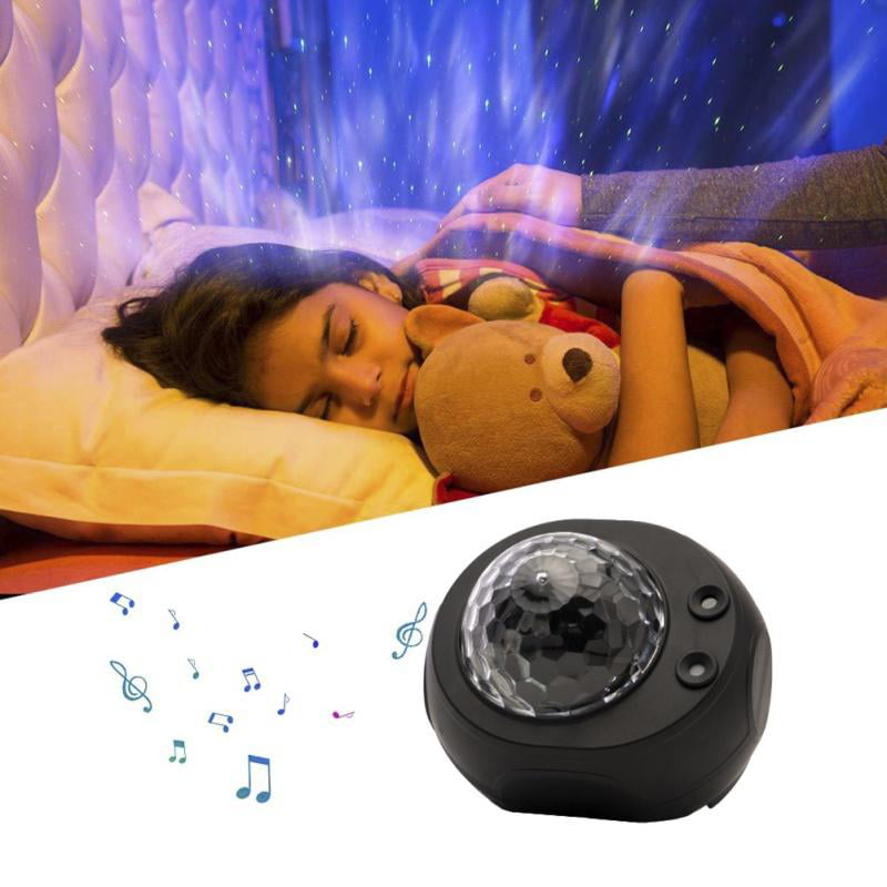 Home Decoration LUXONIC Ocean Wave LED Starry Night Light Projector Built-in Bluetooth Speaker Sound Sensor Projector Lamp for Baby Kids Children Bedroom Star Projector Night Light Game Rooms 