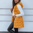 thumbnail image 4 of Long Puffer Vest WomenVest For Cold Weather Womens Vests Outerwear Zip Up Puffy Coat Womens Vest With Hood Long Quilted Vest Women Long Jacket Vest Sleeveless Jackets With Pockets, 4 of 9