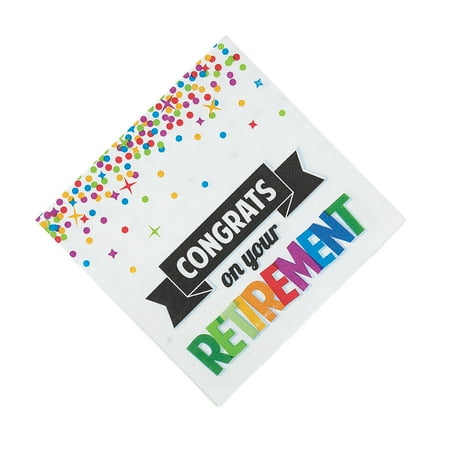 Retirement Luncheon Paper Napkins, Party Supplies, Party, 16 Pieces