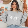 thumbnail image 5 of Wycnly Womens Sweatshirt Oversized Sweatshirt for Women Valentine's Day Fashion Love Letter Print Heart Graphics Pullover Sweater Spring Ladies Long Sleeve Crewneck Blouses Tops, 5 of 6