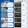 thumbnail image 5 of KINGYES 7-Piece Outdoor Dining Set, HDPE Patio Table and Chairs with Umbrella Hole, Blue, 5 of 12