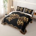 thumbnail image 3 of Erosebridal Leopard Print Bowknot Twin Quilt Set,Girls Cute Bows Twin Coverlet Set For Kids,2-Piece, 3 of 7