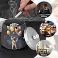 thumbnail image 4 of Yayeee Ashtray with Lid for Cigarette Smokeless Stainless Steel Home Ash Holder, Watercolor Astronaut, 4 of 7