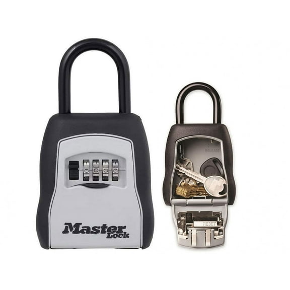 Master Lock 5400e Portable Shackled Combination Key Lock Box (up To 3 Keys)