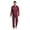 Wine Red, variant on Mens Silk Pajamas Set Long Sleeve Satin Pajamas Set for Men 2 Piece Mens Button Down Pajamas Set with Long Pants Mens Silk Loungewear Sets with Pockets, S-XXL