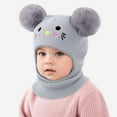thumbnail image 2 of Toddler Boys Girls Baby Hats, Stretchy Baby Beanies, Winter Hat, Soft & Warm Pom Pom Beanie 6-12 Months 12-24 Months 2T 3T 4T 5T 6T 7T 8T 9T Children(Light Gray,1-6 Years), 2 of 9