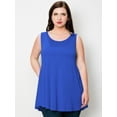 thumbnail image 3 of Made by Johnny Women's Solid Sleeveless Tunic for Leggings Swing Flare Tank Tops S-5XL Plus Size XXXL ROYAL_BRITE, 3 of 6