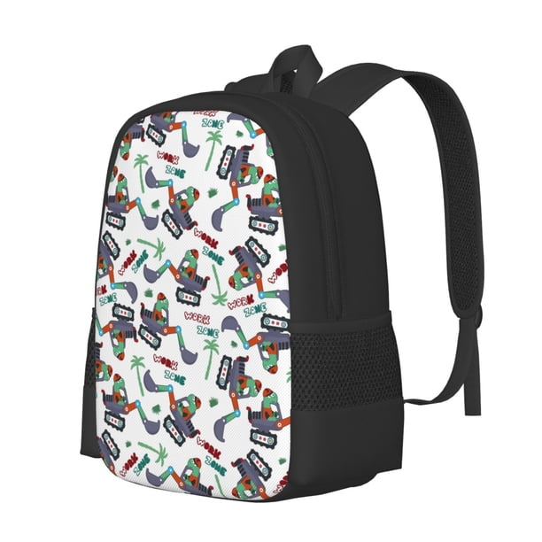 Balery Dinosaur on Excavator2 Mochila para hombre y mujer - Tela Oxford 600D resistente - Gran capacidad, resistente al agua, ideal para la escuela, viajes y senderismo