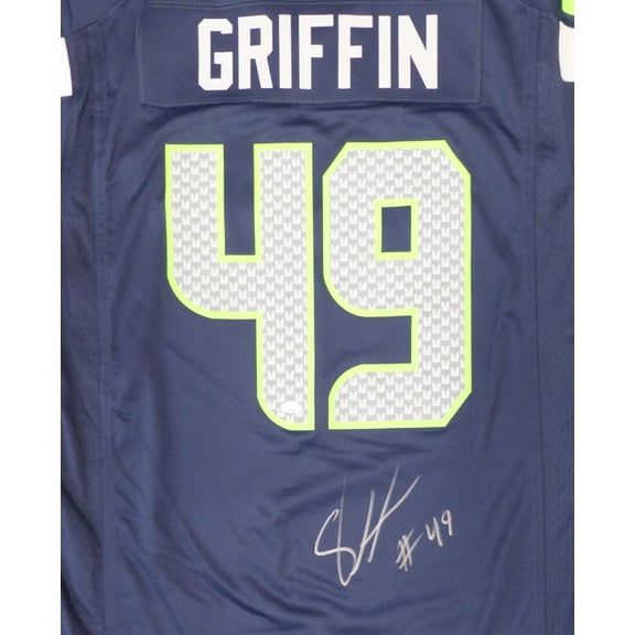 Seattle Seahawks Shaquem Griffin Autographed Blue Nike Jersey Size L MCS Holo 134402
