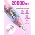 thumbnail image 5 of Nail Drill with Nail Lamp, Manicure Kit, Professional Manicure Pedicure Drills for Acrylic Nails Gel Polishing Shape Tools, Electric Nail Drill Machine for Nail Exfoliating, Pink, 5 of 8