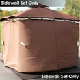 thumbnail image 7 of Sunnydaze 103" x 80.25" 4-Piece Gazebo Sidewall Set, Brown Polyester Curtains, 7 of 7