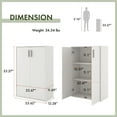 thumbnail image 5 of Join Stackable Wood White Cabinet with Door, 5 of 11