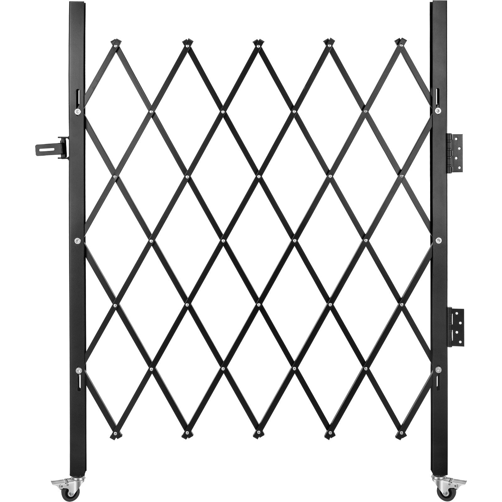 Folding Security Gate, Steel Accordion Design, 5.1'H x 5.9'W with padlock