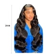 thumbnail image 3 of Peluca de mujer de pelo largo ondulado y rizado con raya media ondulada y cabeza completa de pelo largo y rizado con bandas, 3 of 6