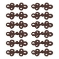 thumbnail image 1 of Uxcell 12Pcs Botones de rana de nudos chinos marrón oscuro Botones de costura, 1 of 7