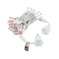 thumbnail image 7 of Novelty Lights 50 Light Pink LED Christmas Mini Light Set (White Wire, 11 feet), 7 of 7