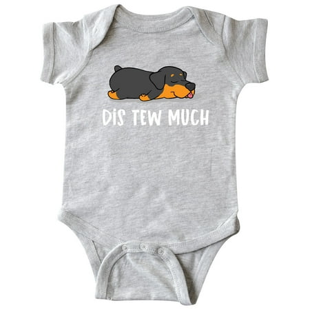 

Inktastic Napping Dis Tew Much Rottwieler Gift Baby Boy or Baby Girl Bodysuit