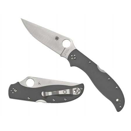 Spyderco C258GGYCW Stretch 2XL 3.9 VG10 Satin Plain Black FRN Folding Knife