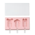 thumbnail image 2 of Cheer.US Silicone Popsicle Molds with Lid, 2/3 Cavities Homemade BPA Free Ice Cream Bar Mold Ice Pop Molds DIY Ice Pop Molds for Ice Cream Bar Mold-7.09inx3.58inx0.91in, 2 of 7