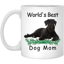 Funny Saying Gift For Pet Lovers Giant Schnauzer Black Borwn Worlds Best Dog Mom Mug White 11oz Christmas 2022 Gifts